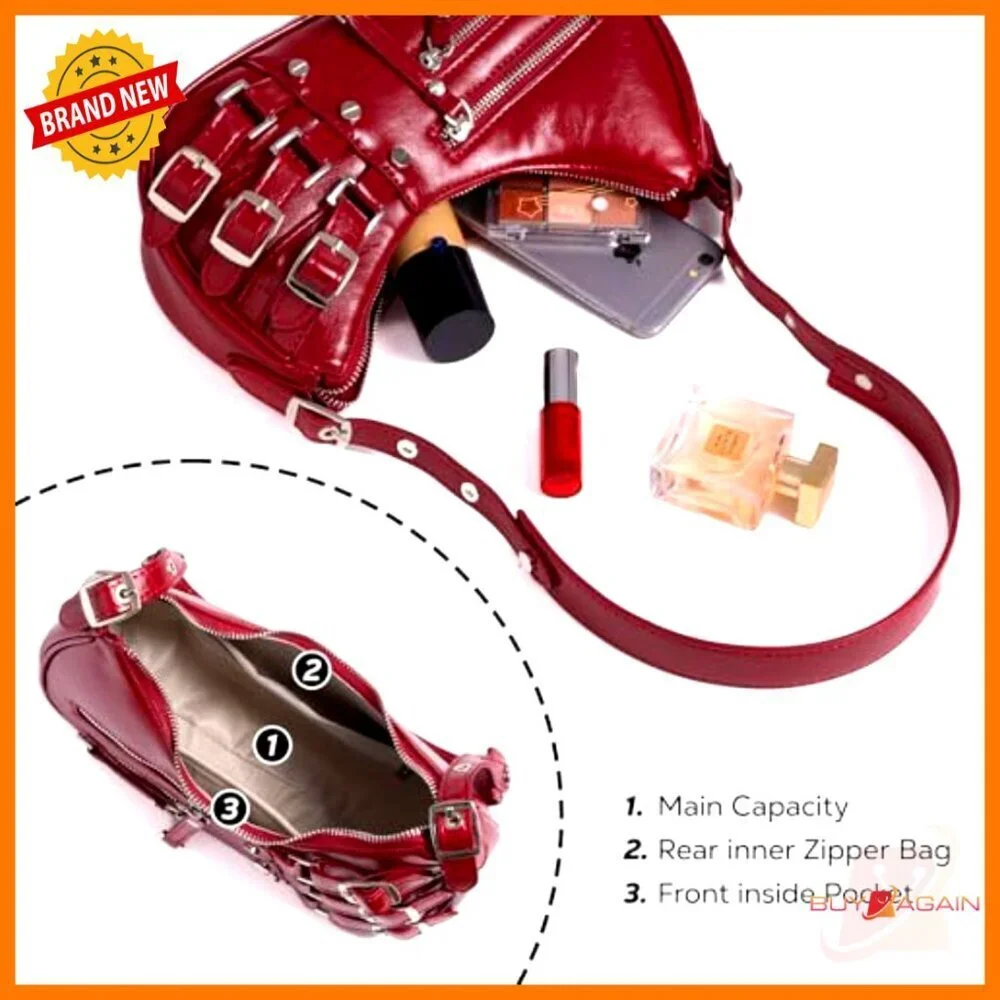Leather Hobo Shoulder Bag Crossbody Purse Women's Handbag Y2k Trendy